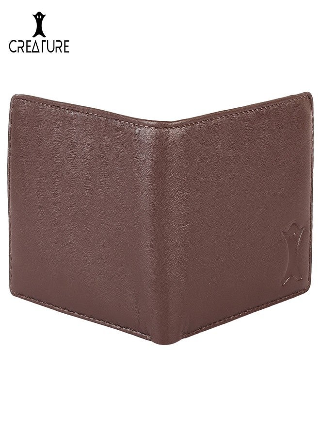 CREATURE Classic Pu-Leather Brown Wallet/Purse for Men/Boys(Brown || D-01) - Image 4